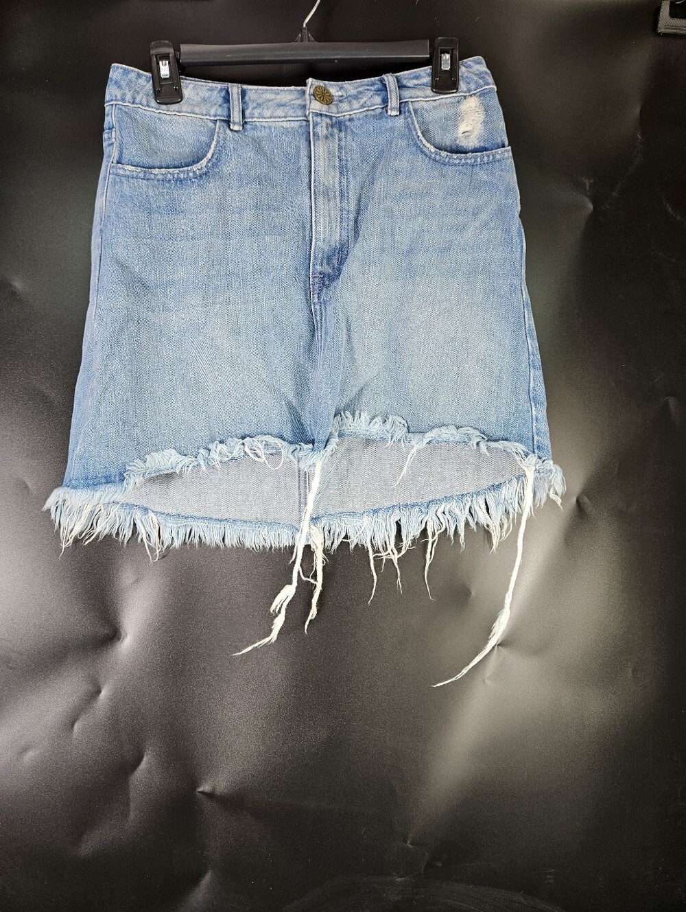 Show Me Yout Mumu Altanta A Line Denim Skirt